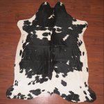 Aass Grade Cow Hide 1076 Black white L - Large Black white Panelled