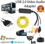 Usmbuy USB 2.0 Video Capture Adapter Video Grabber VCAP800 V2 Vhs & Camcorder USB Video Capture Kit For Windows & Mac -copy Convert Transfer