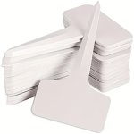 100PCS Plastic Plant T-type Tags Nursery Garden Labels 6X10CM