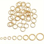 100PCS PACK Golden 3-7MM Stainless Steel Jump Rings Split Rings Connectors For Diy Jewelry Finding Making Accessories