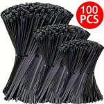 Cnzoye Black Nylon Cable Ties - High Strength Self-locking Cold & Wear Resistant For Industrial Use