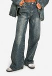 Basics Sand Blast High Waisted Wide Leg Jeans - Vintage Wash