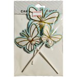 Blue & Gold Multi Size Butterflies 3PC