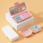 Portable Multi-use Travel Medicine Organizer With Silicone Gasket And Double Seal - Personal Medication Storage For Pills And Ca
