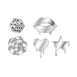 Croctober Chrome 5 Pack Jibbitz - Multi Osfa