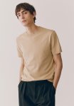 Regular Fit Knitted T-Shirt - Beige