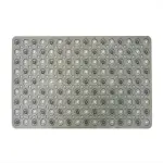 Bathmate Mat Pvc Bubbles Rectangular Transparent Grey 69X39CM