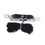 3 Wheel 15M Pulley Block Tackle 441LBS Capacity Black Nylon