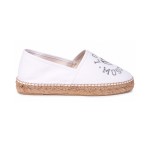 Canvas Espadrille -white silver