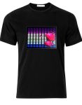 El Panel Tshirts: Sound Activated LED Light Up Tshirt Android Music Bot – S Red