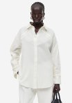 Linen-blend Shirt - White