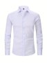 Men's Formal Classic Design Button Up Shirt Male Clothes For Spring And Fall Business Occasion