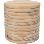 5PCS Wood Coasters 10.16 Cm Round Blank Wooden Coasters Crafts Coasters For Diy Architectural Models Drawing Painting Wood Engra