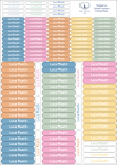 Strip School Labels Pastel Tones