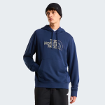 Mens Crew Peak Light Hoodie Navy Stone - Navy Stone 2XL