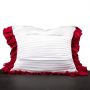 Ruffled Red Cushion