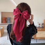 French Fabric Bow Streamer Hair Clips Elegant Sweet Hairpins Casual Versatile Hair Accessories