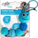 CAT All For Paws Feather Snake Toy - Blue Waggs Online Pet Shop