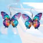 Chic 2D Colorful Butterfly Acrylic Earrings For Women - Perfect For Spring Summer & Fall Ideal Gift For Mother's Day Thanksgivin