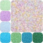 50PCS 4MM Frosted Glass Beads For Diy Jewelry Making - Transparent Loose Beads For Handcrafted Bracelets & Necklaces