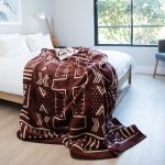 Mali - Cotton Suede Mud Cloth Mink bone - 200 X 230 Cm Double