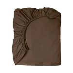 Fitted Sheet 144TC Queen Choc Brown Fl