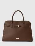 Clara Curve Buckle Tote Bag - 0 Chocolate