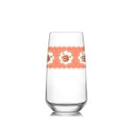3 Piece 480ML Flower Pattern Hi Ball Glass