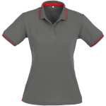 Jet Ladies Golf Shirt Grey Red