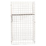 Steel Mesh Square Dump Bin – Collapsible – 50 X 50 X 90CM – White