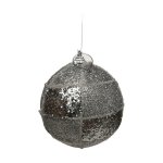 AWT000350 Bauble Poly 10CM Glitter Silver