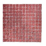 Metallic Texture Mosaic Cherry Red Tiles Sheet Size 30CM X 30CM