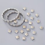 Stainless Steel Alphabet Bracelet Diy Module Fashionable Italian Style Modular For Women Chic Daily & Holiday Gift Vacation & Mi