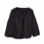 Girls Faux-fur Jacket Winter Shaggy Dress Coats Thick Warm Fashion Purple Cool Clothes Costume Kids 3-10 Years 9-10 Years 001 Bl