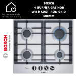 Bosch Series 6 - 4 Burner Gas Hob With Cast Iron Grid- 60CM