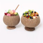 Authentic Natural Texture Coconut Shell Cups - Durable Reusable And Unique Coconut Shape For Summer Gatherings Hawaii Birthday P