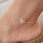 Chante-ann 925 Sterling Silver Unicorn Ankle Chain Size 20.8CM Adjustable