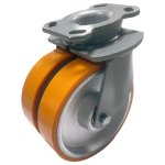 Pu On Cast Iron Twin Wheel Castor Utb Th thr Series