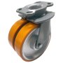 Pu On Cast Iron Twin Wheel Castor Utb Th/thr Series