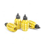 Gold Hand Grenade Style Aluminium Valve Caps - Autostyle Motorsport South Africa