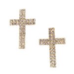 Shimmering Crystal Cross Earrings - Factory Plaza