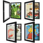 Hepflanze 4 Pack Kids Artwork Frames Changeable 8.5 X 11 Inch Children Art Projects Kids Art Frames Front Opening Picture Displa