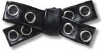 Black Grommet Studded Bow Jibbitz - Multi Osfa