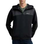 Mens Half Zip Hoodie In Black - Black 3XL