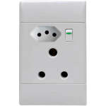 SUP681 16A 2X4 Combination Socket Outlet Vertical - Graphite