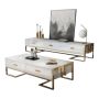 Smte - Tv Stand And Coffee Table Combo - White
