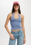 Cotton On All Day V Neck Halter - Elemental Blue