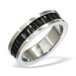 C1025-C7726 - Men's Stainless Steel Band Ring - Size 11