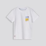 Relaxed Fit Ringer Graphic Tee - 10 Optic White