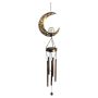 Solar Garden Light Iron Hollow Moon Wind Chime LED Decor